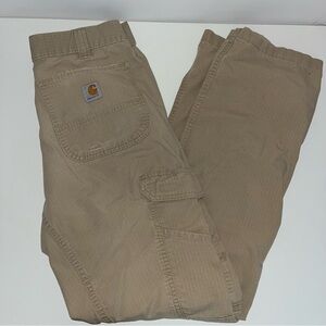 Carhartt Men’s Cargo Relaxed Fit Kahaki Tan Pants 32x34